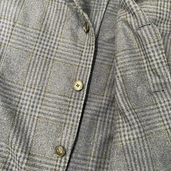 The Gigi Wool Blazer Men’s Size Large Purple Unlined Houndstooth Sport Coat - Picture 11 of 13